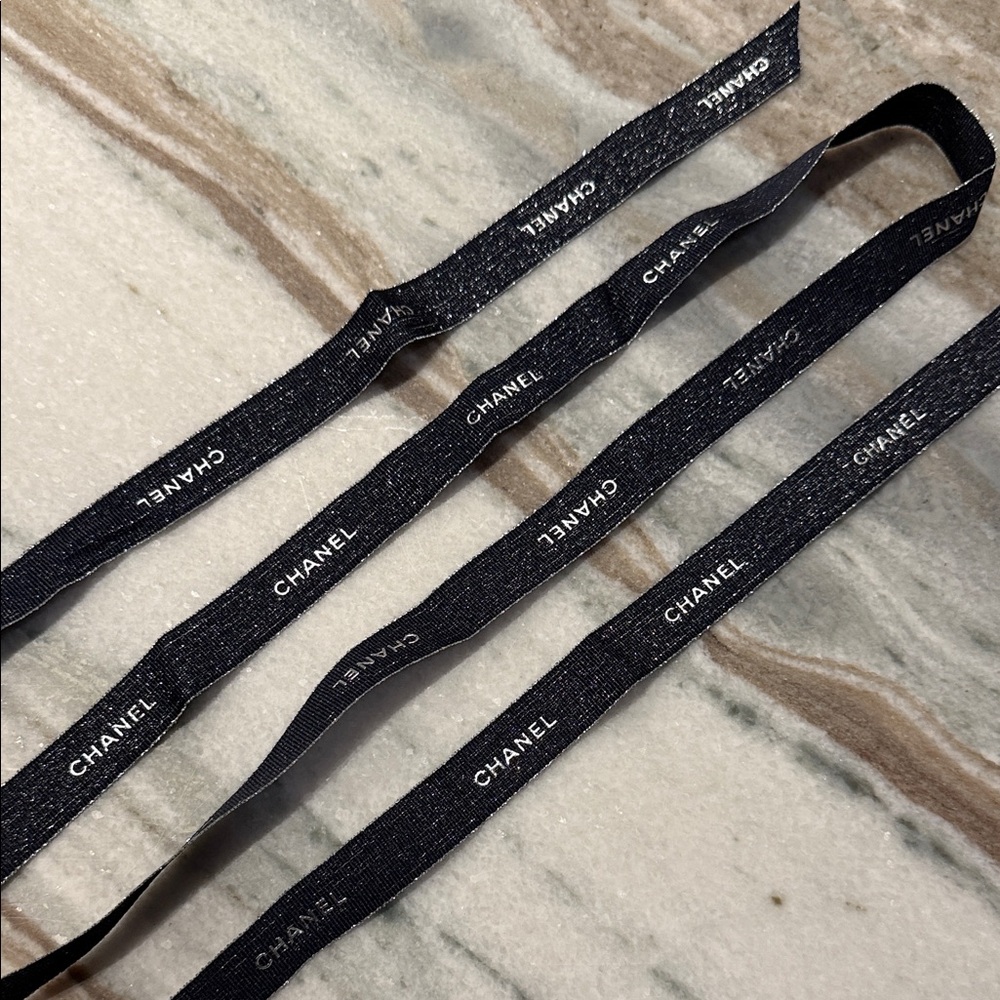 CHANEL Black Logo Ribbon